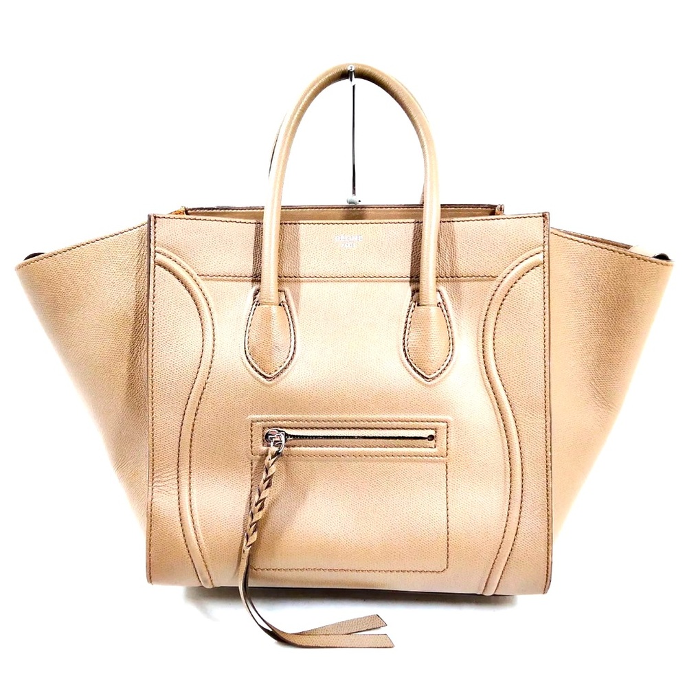 Authentic Celine Micro Luggage Handbag in Drummed Calfskin